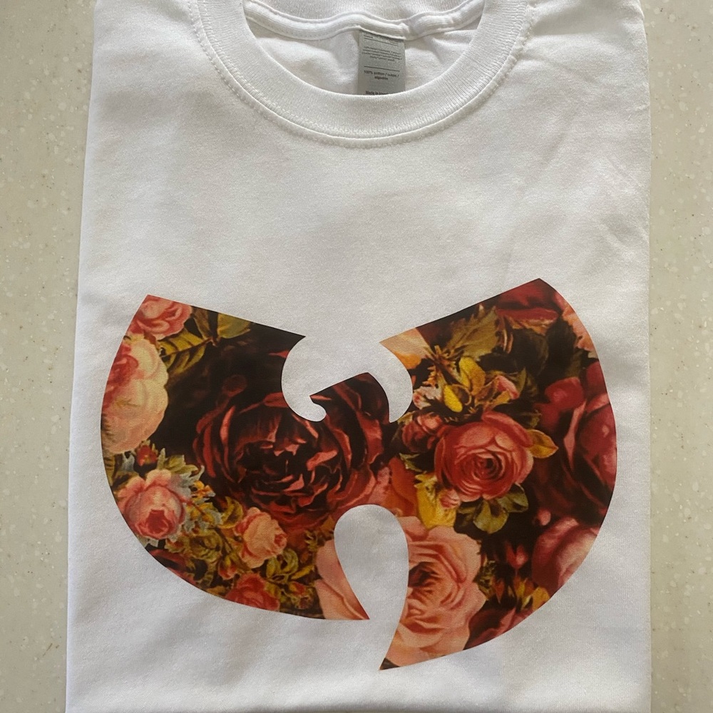 UNISEX ROSE FLORAL WU - TANG BEAUTIFUL TEE!!